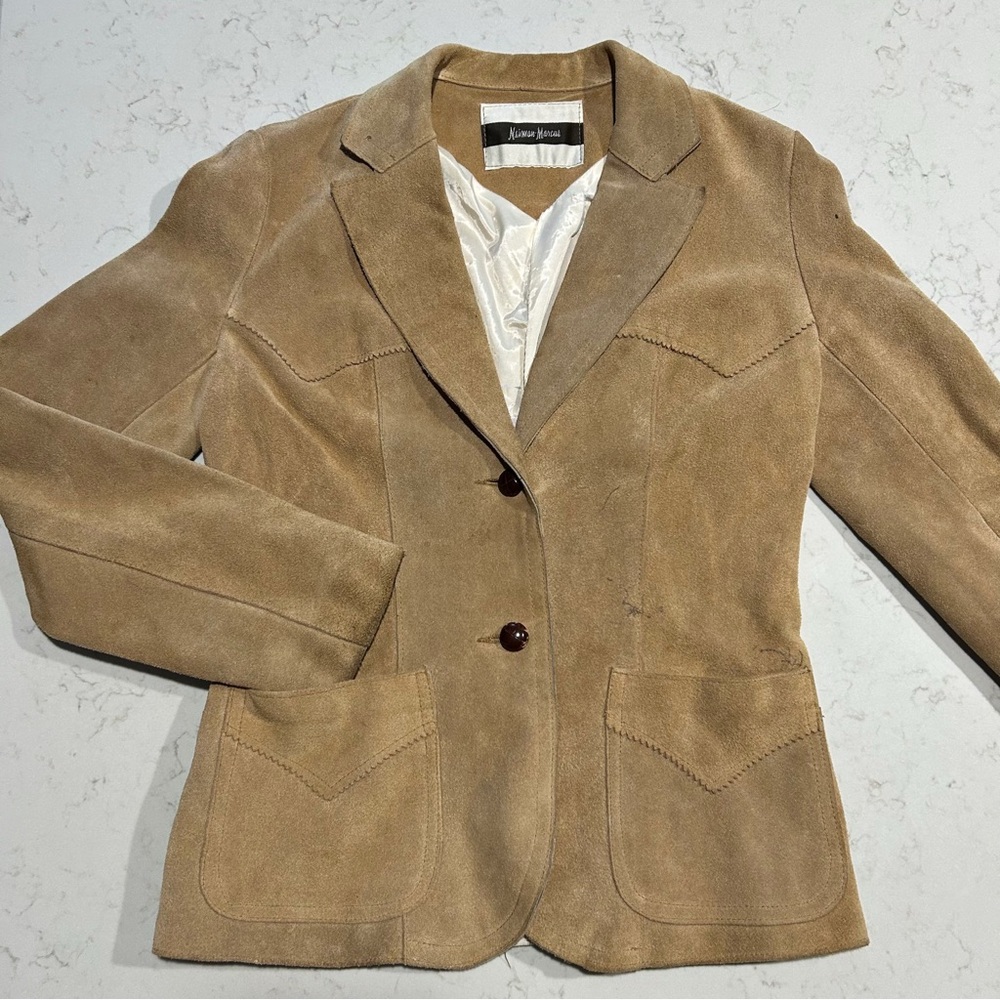 NEIMAN MARCUS Vintage Suede Leather Jacket